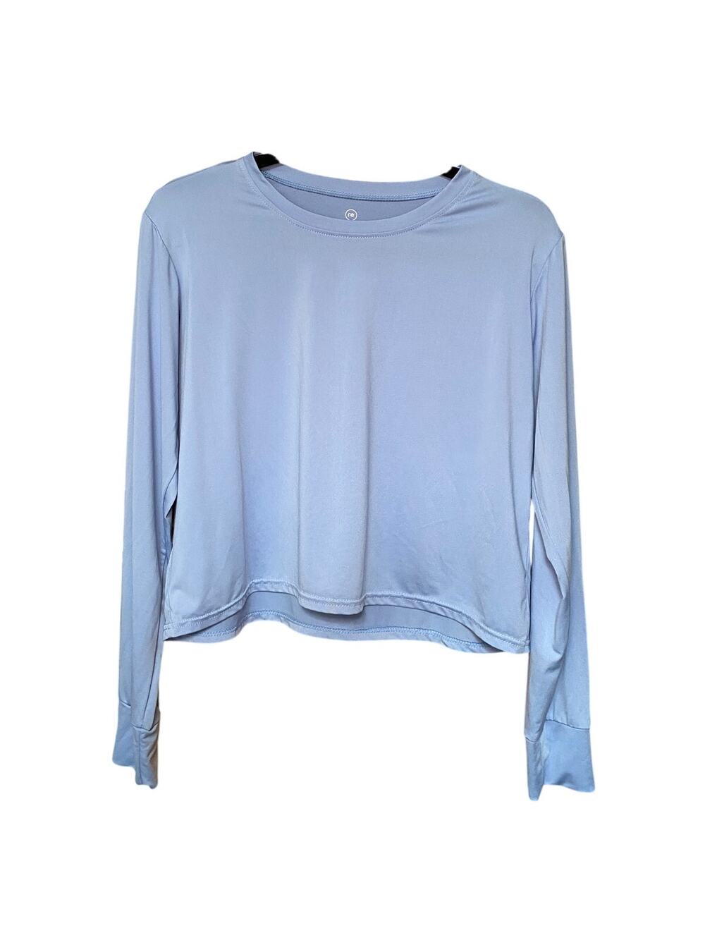 Light Blue - Real Essentials - Women's Long Sleeve Workout Top